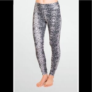 KiraGrace Flirt Moto Python Leggings - S
